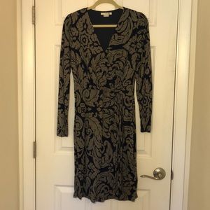 Boden Long Sleeve Print Jersey Dress